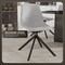 Leisuremod Markley Modern Leather Swival Dining Chair With Metal Legs in Light Grey MSCBL-18-LGR - alternate 4