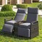 Homeroots 24" Gray Metal Outdoor Accent Chair with Storage with Gray Cushion 625688 - alternate 4