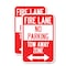Signmission Fire Lane Tow-Away Zone with Bidirectional Arrow, 12'' X 18'' 2 Signs, Heavy Gauge Aluminum, 2PK A-1218-2PACK-23979 - alternate 1