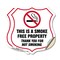 Signmission No Smoking Shield Sign This Is A Smoke F, 18 inch X 18 inch, Vinyl Decal, 2PK SHI-D-2PACK-18-402 - alternate 1