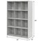 Sandusky Lee Adjustable Open Bin Cubbie Cabinet, 46 in W x 18 in D x 66 in H, 12 Compartments, Gray, Wood IC00461866-05 - alternate 2