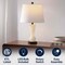 Jonathan Y Eliza 23" Transitional Modern Alabaster/Metal LED Table Lamp, Natural/Black JYL5021B - alternate 2