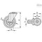 Elesa 450221 Castors steel bracket Vulcanised rubber coating plate bracket 450221 - alternate 2