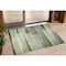 Homeroots 3' X 5' Green And Ivory Striped Washable Indoor Outdoor Area Rug 630987 - alternate 1