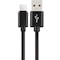 Sanoxy Braided USB-A-USB Type C Fast Charging Data Sync USB-C to USB-A 2.0 Cable 6ft Black SNX-CABLE6 - alternate 2