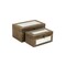 Homeroots Set of Two Natural And White Wood And Mirrored Glass Box With Lid, 2PK 489337 - alternate 3