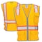 Dome75 Hi-Vis Safety Vest 4X/5X Class Non-ANSI/Enhanced Visibility , Zipper 6 Pockets, 2 Mic Tab DV2183 - alternate 2