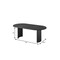 Homeroots 79" Black Solid Wood Double Pedestal Base Oval Dining Table 721106 - alternate 2