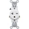 Leviton 20A White Heavy-Duty 6-20R Grounding Single Outlet S12-05821-0WS - alternate 2