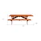 Homeroots 94" Redwood Solid Wood Outdoor Picnic Table 525016 - alternate 3
