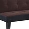 Homeroots 66" Dark Brown Microfiber Convertible Futon Sleeper Sofa With Black Legs 285667 - alternate 3