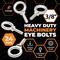 Xpose Safety Eye Bolts Steel, 24 PK MEB38-114-24-X-S - alternate 2