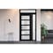 Vdomdoors Front Exterior Prehung FiberGlass Door Frosted Glass / Manux 8002 Matte Black / Sidelight and Trans MANUX8002EXD-BLK-W30+14 x H80+14-LH - alternate 3