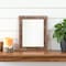Homeroots 10" x 10" Brown Solid Wood Tabletop Picture Frame 379890 - alternate 2
