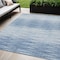 Homeroots 5' X 8' Navy Blue And Sky Blue Abstract Washable Indoor Outdoor Area Rug 587399 - alternate 1