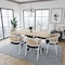 Leisuremod Ervilla Dining Chair with White Powder Coated Steel Legs and Wicker Back, Black, 2PK ECW-20BL2 - alternate 4