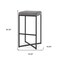 Homeroots 30" Gray and Black Fabric and Iron Backless Bar Height Bar Chair 605926 - alternate 2