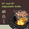 Pure Garden Fire Pit w/ Grill 37 in Round Outdoor Fire Table w/ 2 Grills, Lid, Poker & Cover Fire Pits 50-LG1478 - alternate 3