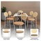 Leisuremod Euston Dining Chair with Velvet Seat and White Steel Frame in Brown ECW17BR - alternate 2