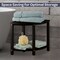 Lavish Home Corner Shower Bench Water Resistant Shower Stool for Inside Shower, Bathroom, or Sauna Foot Rest ST-BATH8-BLK - alternate 3