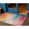 Homeroots 3' X 5' Pink Gold And Teal Blue Abstract Washable Indoor Outdoor Area Rug 611276 - alternate 1