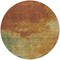 Homeroots 8' Terra Cotta Copper And Green Round Abstract Washable Indoor Outdoor Area Rug 604823 - alternate 2