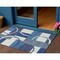 Homeroots 3' X 5' Blue And Ivory Geometric Washable Indoor Outdoor Area Rug 612569 - alternate 1