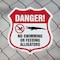 Signmission Alligator Warning Shield Sign Danger! No, 6 inch X 6 inch, Plastic Sign, 2PK SHI-P-2PACK-6-356 - alternate 2