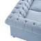Homeroots 92" Light Blue Linen Chesterfield Wood Sofa 543990 - alternate 2