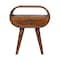 Homeroots 21" Brown Solid Wood Oval One Drawer Nightstand 651489 - alternate 1