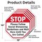 Signmission Stop Please Follow Social Distancin, 10 inch X 10 inch, Aluminum Metal Signs, 5PK OC-A-5Pack-10-196 - alternate 2