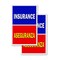 Signmission Insurance Aseguranza, A-Frame & 2 Decals Installed, Heavy-Duty Plastic Frame SBHD-D-2436-Insurance Aseguranza - alternate 2