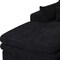 Homeroots 121" Black Corduroy Compression Foam Sofa 719550 - alternate 4