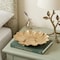 Homeroots 8in Gold Metal Handmade Leaf Trinket Tray 713011 - alternate 3