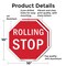 Signmission Rolling Stop, 10 inch X 10 inch, Aluminum Metal Signs, 2PK OC-A-2PACK-10-64 - alternate 3