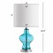 Jonathan Y Mer 20.5" Glass/Metal LED Table Lamp, Aqua JYL4036A - alternate 3