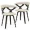 Leisuremod Klyne Swivel Leather Dining Chair with Poplar Wood Frame, 2PK KCDW-22TP2 - alternate 1