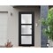 Vdomdoors Front Exterior Prehung FiberGlass Door Frosted Glass / Manux 8552 Matte Black / Office Commercial a MANUX8552EXD-BLK-W30 x H80-LH - alternate 1