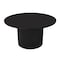 Homeroots 36" Black Solid Wood Round Pedestal Coffee Table 568902 - alternate 3