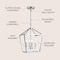 Jonathan Y Pagoda 12" 4-Light Classic Traditional Metal Cage Lantern LED Pendant, Chrome JYL7436C - alternate 6