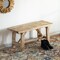Vintiquewise 36'' Wooden Bench Farmhouse Entryway Organizer Retro Rustic Accent Seat Natural Wood Armless QI004773-36 - alternate 4