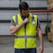 Dome75 Hi-Vis Safety Vest SM/MD Class ANSI/ISEA 107-2020 Class 2 , Zippered Front Closure 2 Pockets DV1221 - alternate 3