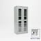 Pucel Heavy Duty Storage Cabinet with 6in Legs, 36in W x 84in H x 24in D, Plexiglass Doors, Light Blue HDSC-3678-24-4L-PLEX - alternate 1