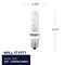 Bulbrite 40 Watt E12 Candelabra Screw Base KRYPTON/XENON T3 Light Bulb, Frost, 2700K, 2PK 860994 - alternate 2