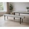 Homeroots 63in Gray and Black Concrete Dining Bench 473175 - alternate 2