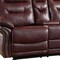 Homeroots 75in Burgundy Faux Leather Manual Reclining Loveseat With Storage 329429 - alternate 2