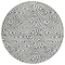 Homeroots 8' Gray And Ivory Round Abstract Washable Indoor Outdoor Area Rug 598970 - alternate 2