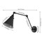 Jonathan Y Rover 7 in. Classic Industrial Metal Adjustable Arm LED Wall Sconce, Black, 2PK JYL7462E-SET2 - alternate 2