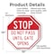 Signmission Stop Do Not Pass Until Gate Opens, 10 inch X 10 inch, Aluminum Metal Signs, 2PK OC-A-2PACK-10-251 - alternate 3
