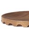 Homeroots Set of Two Natural Light Brown Round Wood Handmade Serving Trays 609085 - alternate 3